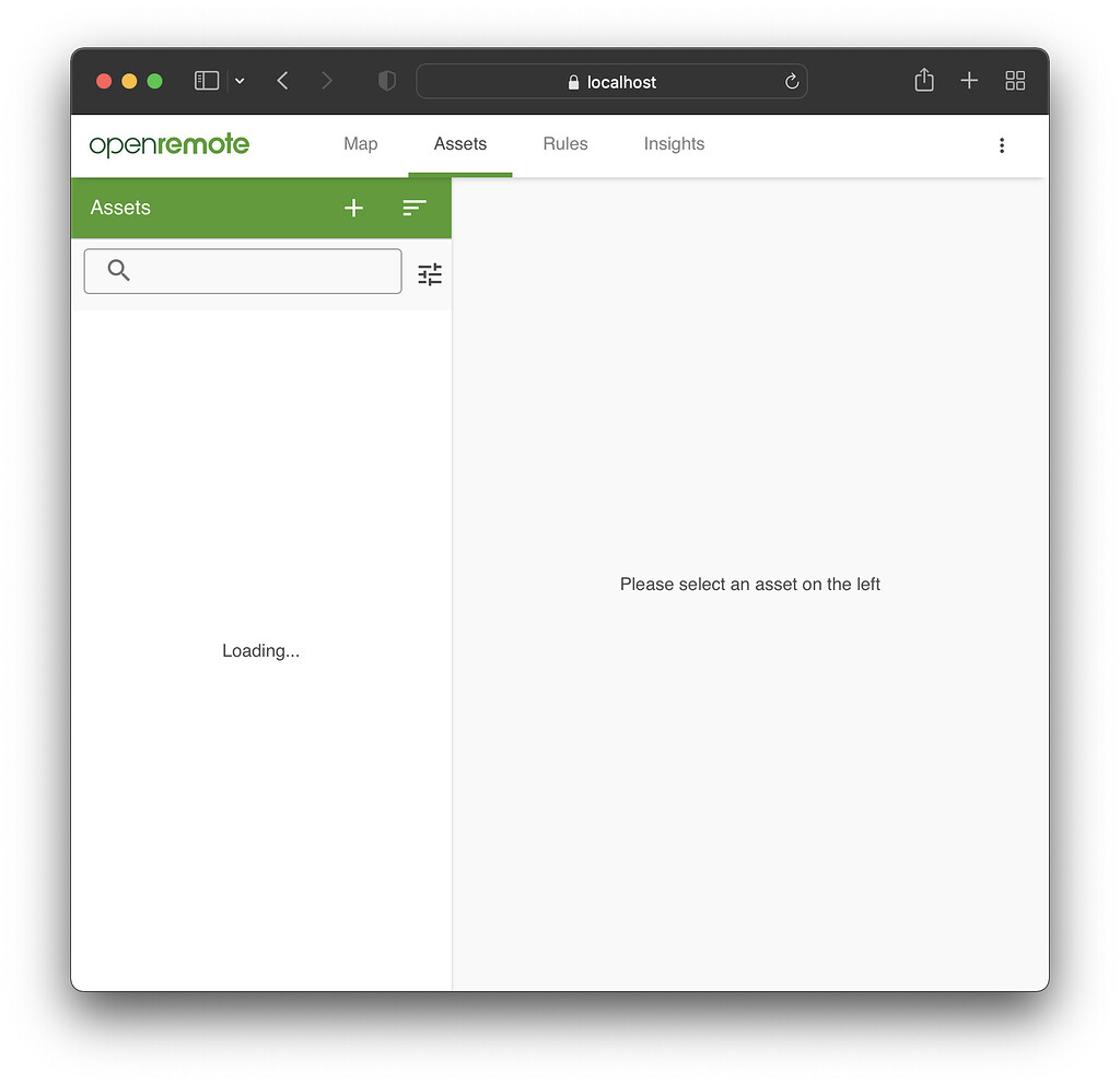 Assets not loading on a new install - Manager UI - OpenRemote