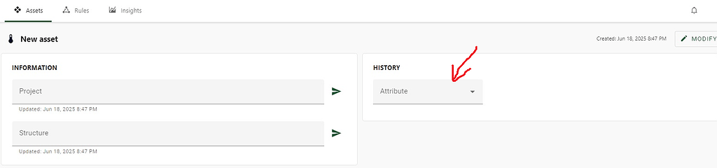 History of an attribute - Manager UI - OpenRemote